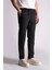 Jogger Bel Slim Fit Crop Pantolon Siyah 4