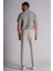 Erkek Yandan Cepli Beli Lastikli Slim Fit Chino Pantolon Bej 3