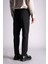 Beli Yarım Lastikli Slim Fit Chino Crop Pantalon Siyah 5