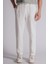 Erkek Yandan Cepli Beli Lastikli Keten Karışımlı Relaxed Fit Ekru 4