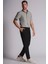 Erkek Yandan Cepli Beli Lastikli Slim Fit Chino Pantolon Siyah 2