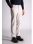 Beli Lastikli Slim Fit Dokulu Chino Pantolon Taş 5