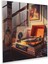 Retro Müzik Köşesi Cam Baskı - Retro, Vinil Plak, Modern Sanat, Ev Dekorasyonu, 30X30 1