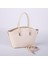 Kadın Mini Sepet Çanta El ve Çapraz Çanta Krem Lopez ( 20X18CM) 2