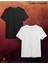 2'li Siyah ve Beyaz Yaz Sezonu En Trend Tişört - Unisex Tişört- %100 Pamuk 1