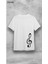 Bisiklet Yaka Sol Anahtarı Baskılı Beyaz T-Shirt 1
