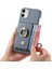 IPhone 12 Mini Kart Yuvaları Premium Dokulu Deri Halka Standı (Yurt Dışından) 4