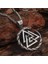 Viking Best Üç Üçgen Valknut Erkek Kolye Çelik Iskandinav Takı K2 1