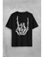 Rock And Roll Music Sert Müzik Sırt Ön Baskılı Oversize Tişört Unisex T-Shirt 2