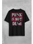 Punk Is Not Dead Rock Grunge Music Müzik Sırt Ön Baskılı Oversize Tişört Unisex T-Shirt 1