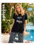 Aydoğan Homewear -Think Happy Be Happy- Yazılı Viskon Yazlık Pijama Takımı 1