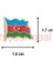 Dalgalı Azerbaycan Bayrağı Tasarımlı Gold Renk Metal Rozet 1 Paket 12'li 4