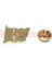 Dalgalı Azerbaycan Bayrağı Tasarımlı Gold Renk Metal Rozet 1 Paket 6'lı 4