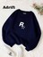 Rockstar Baskılı Bisiklet Yaka Sweatshirt 1
