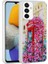 Samsung Galaxy M23 Kılıf Simli Desenli Kamera Korumalı Parlak Popy Kapak 1