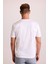 Erkek Beyaz Regular Fit Merserize Pamuk T-Shirt 7
