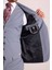 Erkek Gri Slim Fit Sivri Yaka Yelekli Takım Elbise 7
