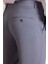 Erkek Gri Slim Fit Sivri Yaka Yelekli Takım Elbise 9
