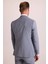 Erkek Gri Slim Fit Sivri Yaka Yelekli Takım Elbise 10
