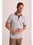 Erkek Kahverengi Lacivert Polo Yaka Çizgili T-Shirt 2