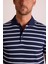 Erkek Lacivert Polo Yaka Çizgili TShirt 7