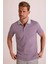 Erkek Gri Çizgili Polo Yaka T-Shirt 4