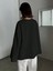 Kadın Siyah Ispanyol Kol Bol Kalıp Fermuarlı Modest Bluz 2