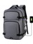Gri Bilgisayar Sırt Çantası Iş Büyük Kapasiteli Erkek Çanta Seyahat Okul Çantası Naylon Kumaş Çift Kullanımlı (Yurt Dışından) 3