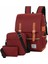 Kırmızı Yeni Moda Erkek Omuz Sırt Çantası Büyük Kapasiteli Açık Eğlence Çantası Seyahat Çantası Üç Set (Yurt Dışından) 1