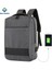 Siyah Fabrika Doğrudan Tedarik Özelleştirilmiş Su Geçirmez Rahat Sırt Çantası USB ile Erkek Dizüstü Sırt Çantası USB Şarj Portu ile (Yurt Dışından) 2