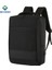 Siyah Fabrika Doğrudan Tedarik Özelleştirilmiş Su Geçirmez Rahat Sırt Çantası USB ile Erkek Dizüstü Sırt Çantası USB Şarj Portu ile (Yurt Dışından) 4
