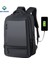 Siyah Fabrika Doğrudan Tedarik Özelleştirilmiş Su Itici Iş Rahat Dizüstü Sırt Çantası Erkek Sırt Çantası USB Şarj Cihazı ile (Yurt Dışından) 2