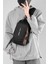 Açık Mavi Altın Yeni Deri Film Erkek Sling Anti-Hırsızlık Su Geçirmez Omuz Çantası Sırt Çantası USB Şarjlı Su Geçirmez Mini Crossbody Göğüs Çantası (Yurt Dışından) 2