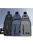 Gri Moda Erkek Omuz Oxford Crossbody Açık Spor Seyahat Göğüs Çantası Düz Renk Rahat Çok Fonksiyonlu Bel Telefon Tek Kollu Çanta (Yurt Dışından) 4