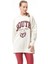 Kapüşonlu Oversize Kadın Sweatshirt Bej ZN5029 1