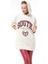 Kapüşonlu Oversize Kadın Sweatshirt Bej ZN5029 5