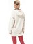 Kapüşonlu Oversize Kadın Sweatshirt Bej ZN5029 3