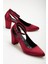 Hero Topuklu Bordo Saten Kadın Ayakkabı 1