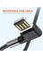 2m Hızlı Şarj Kablosu 3A Çift Açılı Usb'den Type C'ye Naylon Örgülü Kablo (Yurt Dışından) 4
