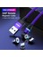 2m 2 4A Manyetik Şarj Kablosu Usb'den Ip'ye Tip C Mikro USB Naylon Örgülü Telefon Şarj Kablosu LED Işıklı (Yurt Dışından) 2