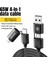 Starlink 1m 65W 4'ü 1 Arada Veri Kablosu Usb A Type C Type C 6 Pinli Telefon Şarj Kablosu (Yurt Dışından) 3
