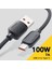 3m A-C 7A 100W Hızlı Şarj Veri Kablosu Usb-A - Type-C Örgülü Tpe Kablosu - Siyah (Yurt Dışından) 4