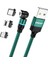 2m 2 4A Manyetik Şarj Kablosu Usb'den Ip'ye Tip C Mikro USB Naylon Örgülü Telefon Şarj Kablosu LED Işıklı (Yurt Dışından) 1