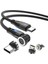 2m Pd 60W Manyetik Telefon Şarj Kablosu 3'ü 1 Arada Tip C 8 Pim Tip C LED Işıklı Mikro USB Veri Senkronizasyon Kablosu (Yurt Dışından) 5