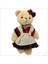 Pelüş Kıyafetli Ayıcık Anahtarlık, 13 x 8,5 cm - Kız Model 3