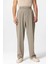 Açık Haki Baggy Yüksek Bel Erkek Kumaş Pantolon 3