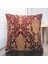 Kabartmalı Çiçek Desenli Bordo Kırlent Kılıfı 45CM*45CM 1