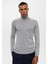 Gri Melanj Tam Boğazlı Erkek Triko 7