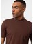 Kahve Slim Fit Basic T-Shirt 4
