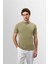 Açık Haki Slim Fit Basic T-Shirt 3
